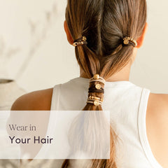 By Lilla damage-free stretchy hair ties protect hair while providing all-day hold.