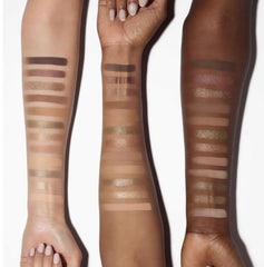 BY MARIO Ethereal Eyes Nature swatches on skin demonstrate buildable coverage.