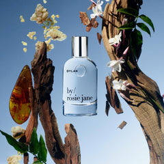 By Rosie Jane Dylan bottle side view highlighting unisex aura for any occasion.