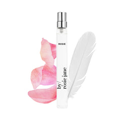 By Rosie Jane Rosie travel perfume bottle front view, clean everyday fragrance.