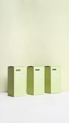 BY WISHTREND powder wash poured into palms to create a gentle foam.