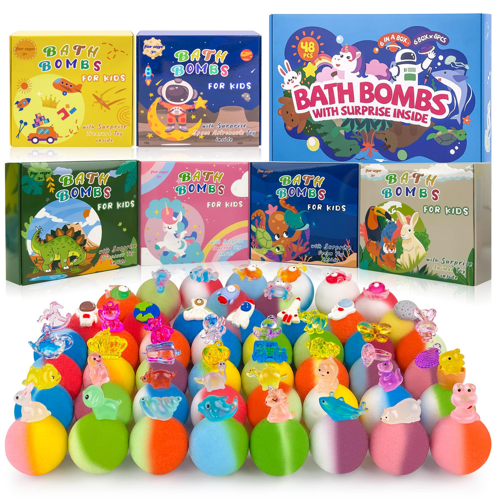 BYGGVIR kids bath bombs with toy inside spark surprise during bath time