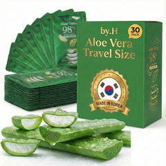 by.H travel size aloe vera gel mini packet for on-the-go hydration