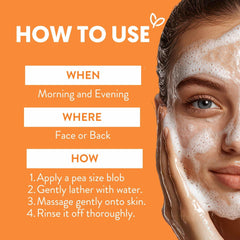 By Nature Turmeric extract energizes skin as you rinse with gel cleanser.
