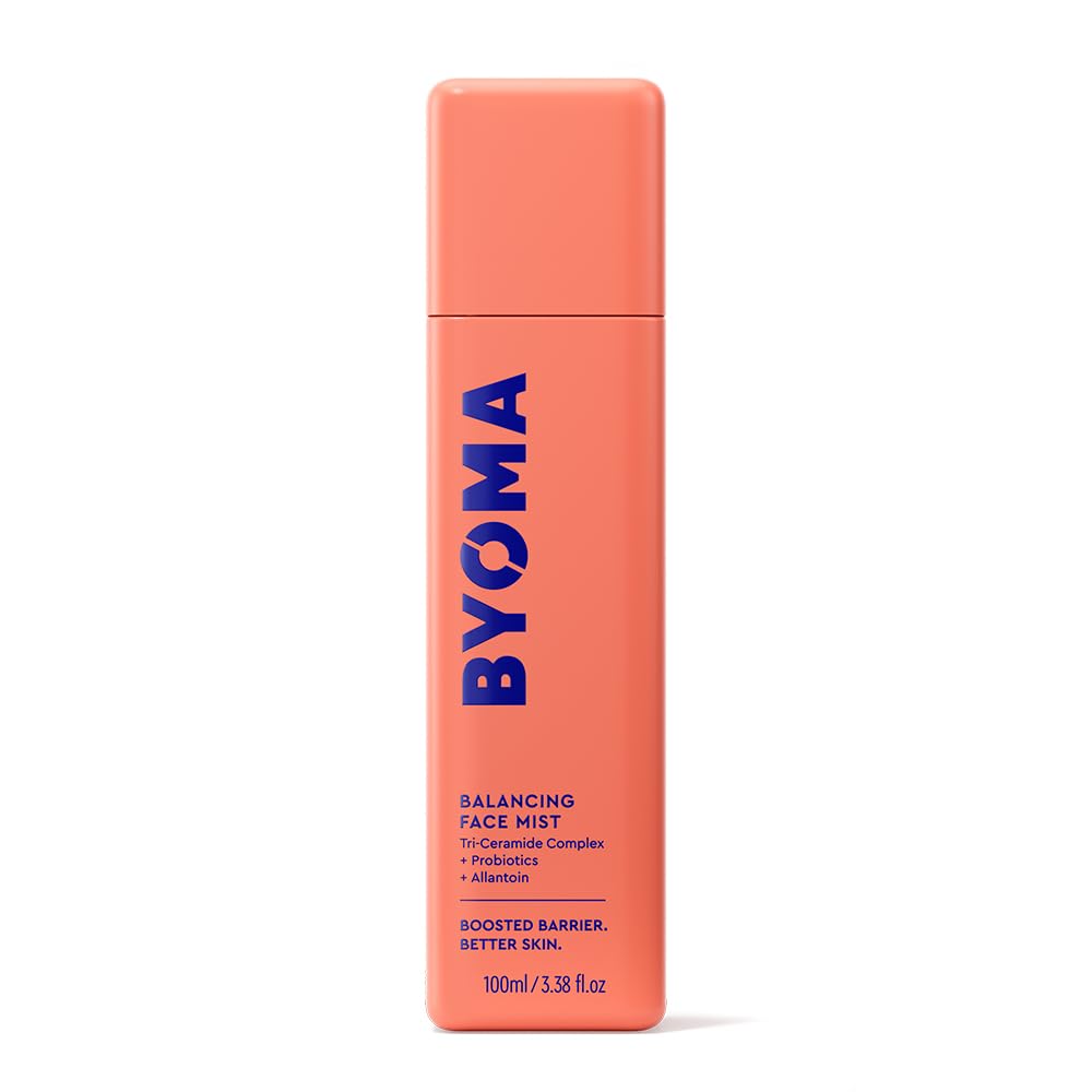 BYOMA Balancing Face Mist bottle close-up highlighting hydration-friendly design