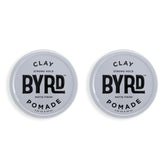BYRD Hair Clay Pomade two-pack packshot showing value and packaging