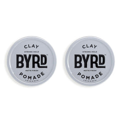 BYRD Hair Clay Pomade two-pack packshot showing value and packaging