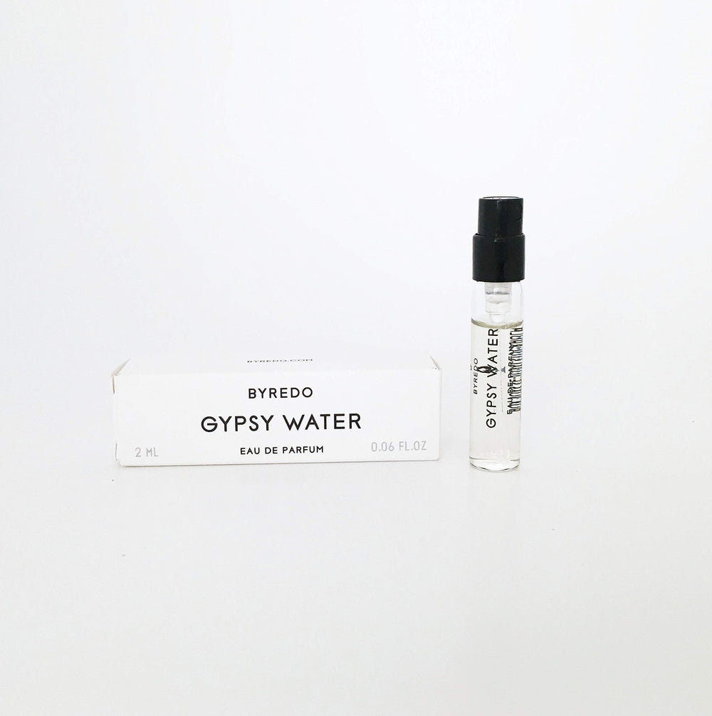 Byredo Gypsy Water bottle close-up showing elegant cap and logo for refined scent exploration.