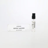 Byredo Gypsy Water bottle close-up showing elegant cap and logo for refined scent exploration.