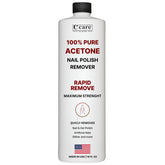 C CARE 100% Pure Acetone bottle 16oz for quick polish removal.