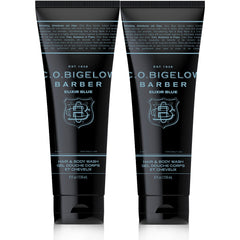 C.O. Bigelow Elixir Blue bottle front for quick, convenient showers