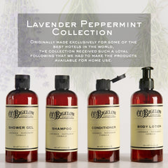 C.O. Bigelow Lavender Peppermint Shower Gel pour reveals rich lather for cleansing.