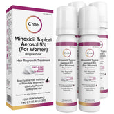 C'rcle 5% minoxidil foam for women box highlighting eight-month supply for crown thinning