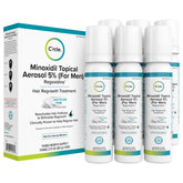 C'rcle Minoxidil 5% Foam bottle close-up, unscented and quick-absorbing for the scalp