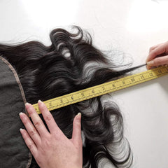 Caijuxing 150% density lace frontal adds fullness and natural volume.