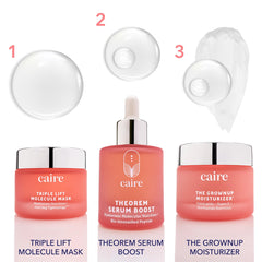 Caire Beauty mask close-up shows smooth glide for easy application.
