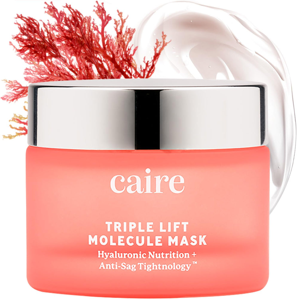 Caire Beauty Hyaluronic acid gel mask face application shows lift-ready hydration