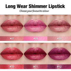 CAKAILA glitter lip gloss stain swatch highlights long-lasting color with a glittery finish.