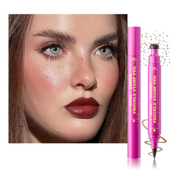 CAKAILA light brown freckle stamp and eyeliner pen for a natural sun-kissed look, easy to apply.