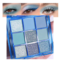 CAKAILA Sapphire Blue Smoky Eye Palette front view shows versatile colors for daily or evening looks