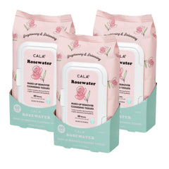 CALA makeup remover cleansing tissues with RoseWater for gentle, hydrating makeup removal.
