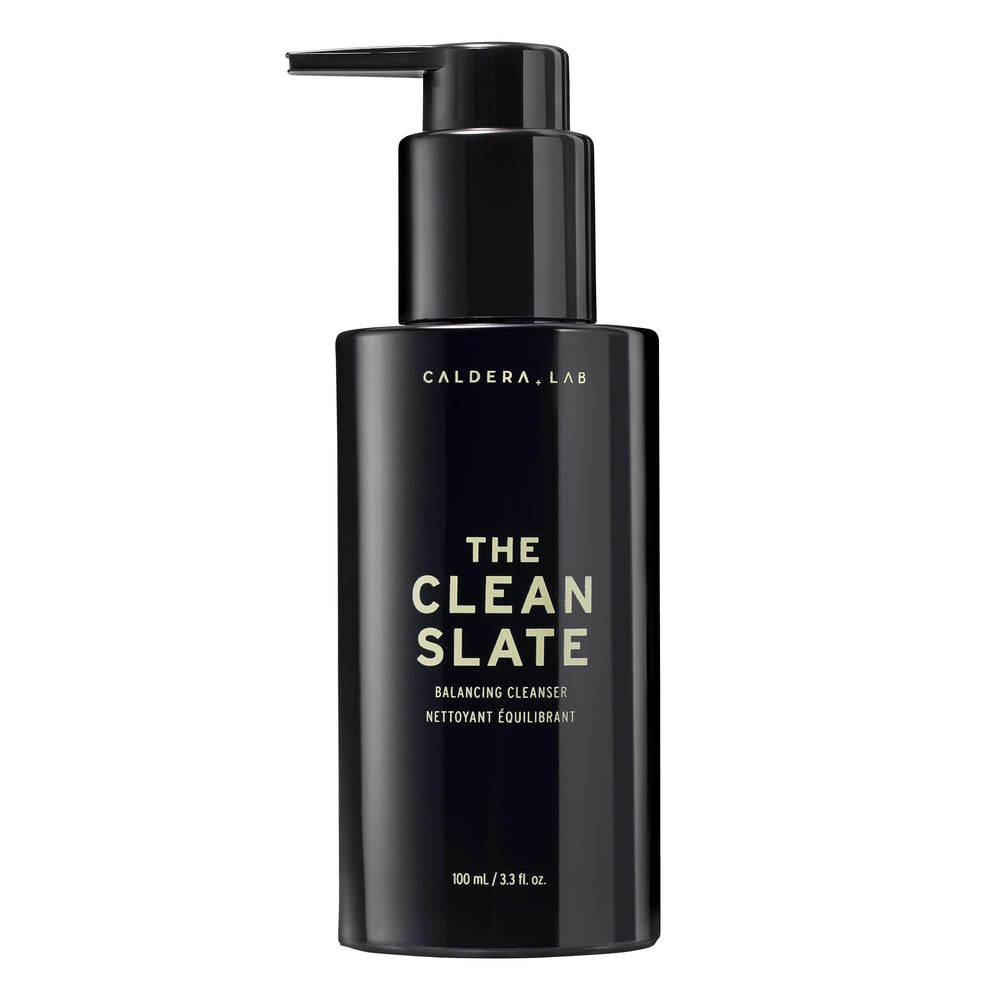 Caldera + Lab The Clean Slate bottle with foaming cleanser for sensitive skin, hydrating and refreshing.