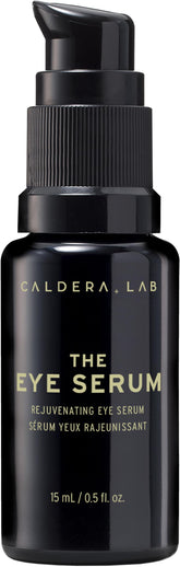 Caldera Lab The Eye Serum bottle close-up showing premium packaging for daily use.