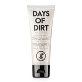 California Born Days of Dirt bottle close-up showing creamy texture for smooth, frizz-free hair.