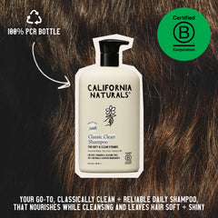California Naturals Coconut Shampoo hands with rich lather for refreshing cleanse