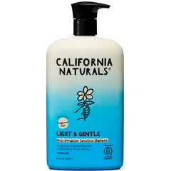 California Naturals Light & Gentle bottle with pump, easy daily use for sensitive scalps.