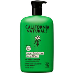 California Naturals Super Moisture Body Wash bottle for gentle cleansing on sensitive skin.