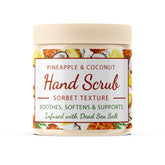 CalmGrace Dead Sea salts hand scrub for gentle exfoliation and smooth hands.