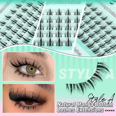 Calphdiar bottom lash clusters 5-7mm length for versatile mixed-length looks.