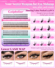 Calphdiar bottom lash clusters subtle dramatic style adds depth without heavy emphasis.