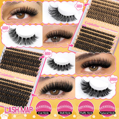 Calphdiar eyelash brush helps separate and tidy lashes.
