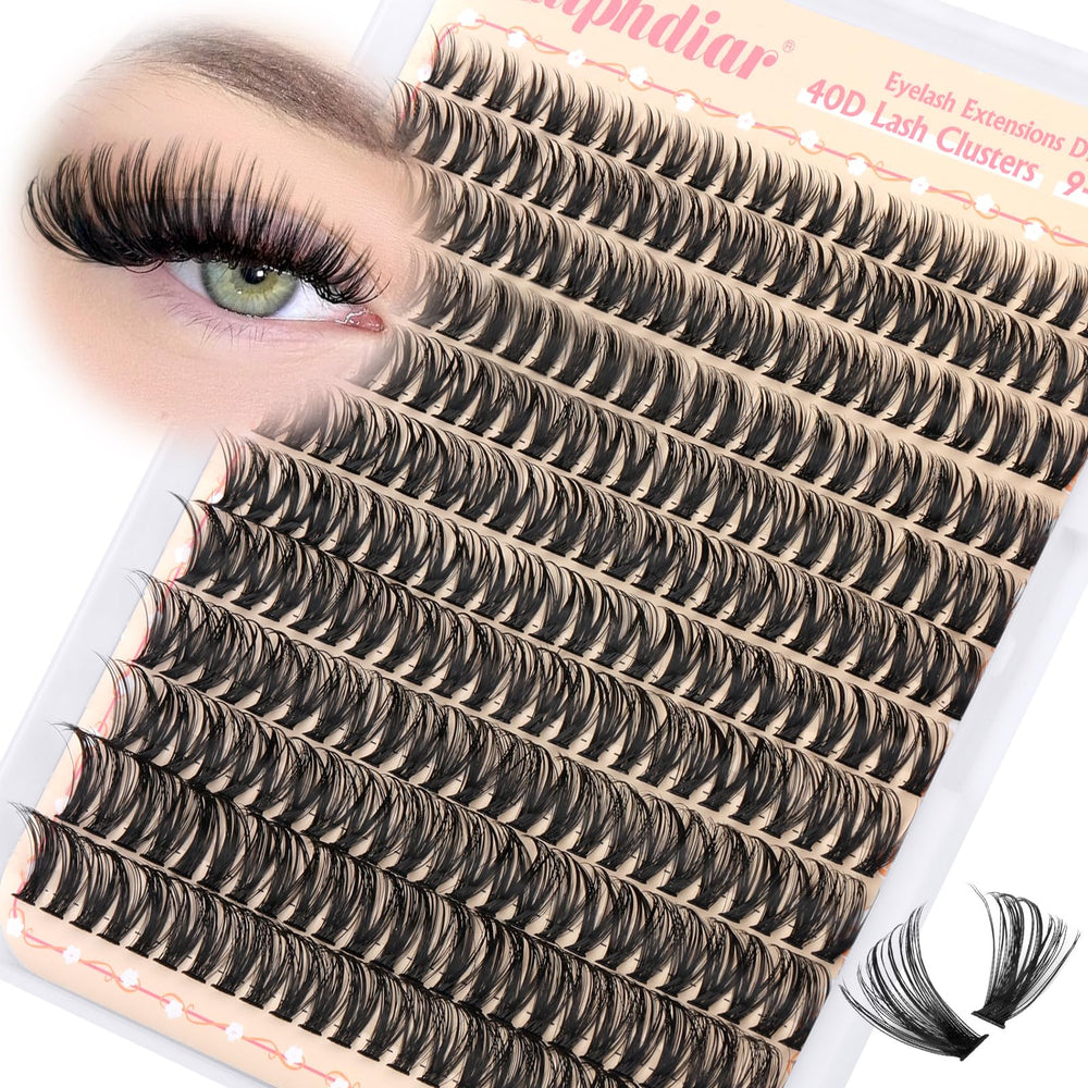Calphdiar wispy lash clusters closeup in 9-16mm length for natural fullness.