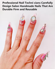 CAMILCY hand-painted design nails showing luxury finish