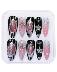 CAMILCY press-on nails in almond-armor shape for durable, salon-like wear.