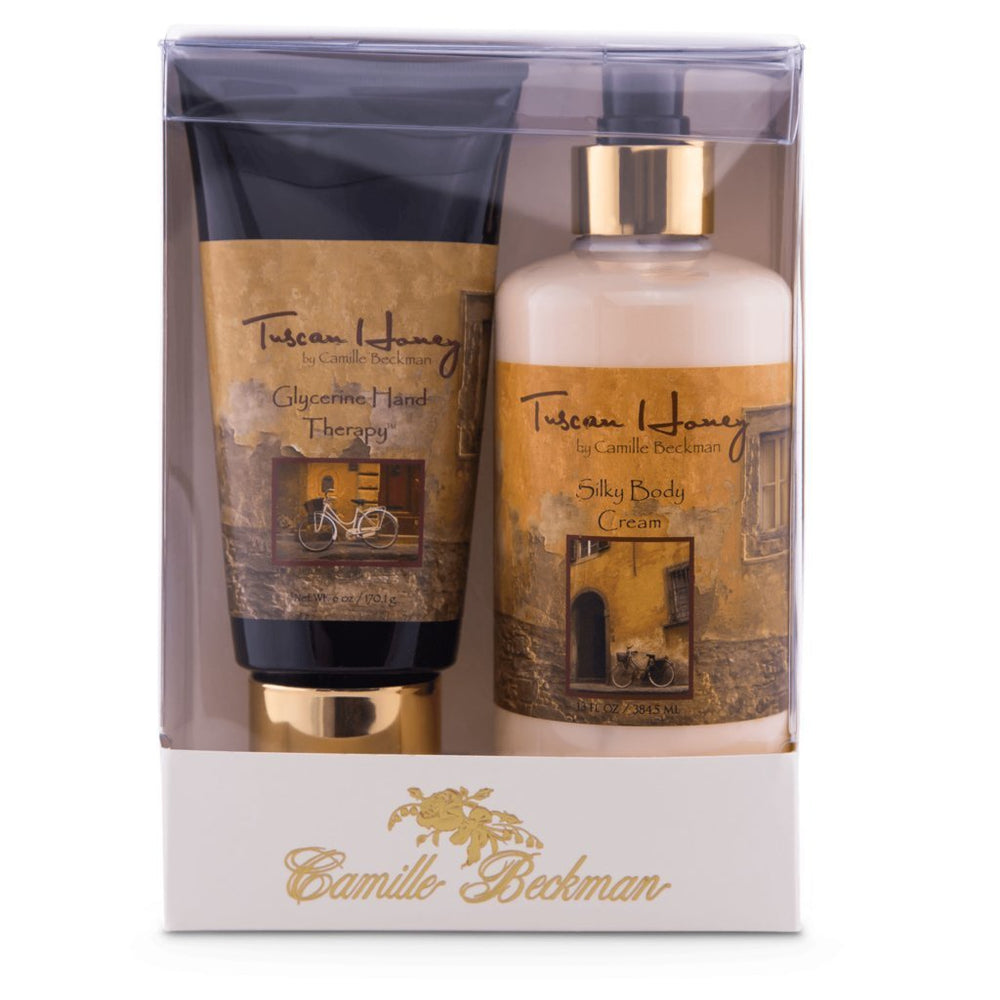 Camille Beckman Duet Set in a glossy gift box, ideal for gifting