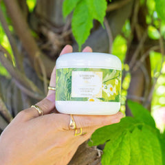 Camille Beckman hand cream texture application shows quick absorption