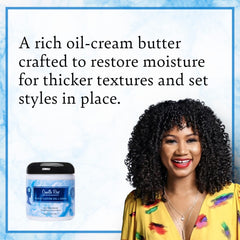 Camille Rose cocoa seed butter closeup highlighting nourishment and shine