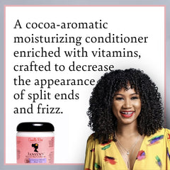 Camille Rose Jansyn’s Moisture Max jar close-up with creamy conditioner texture for detangling