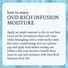 Ingredients slide with olive oil, jojoba, and white tea for nourished strands.