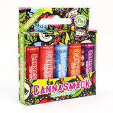 CannaSmack Mango hemp lip balm jar for on-the-go hydration and flavorful care.