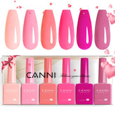 CANNI 6 colors gel polish set with 9 ml bottles for versatile home manicures