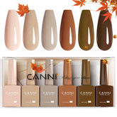 CANNI nude brown gel set bottle close-up showing color accuracy