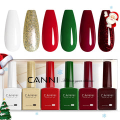 CANNI emerald-green gel polish swatch showing vibrant holiday color