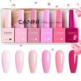 CANNI six-piece light pink gel nail polish set for a smooth, long-lasting manicure