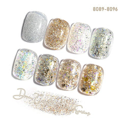 CANNI blue glitter gel polish swatch delivering vibrant, glossy sparkle