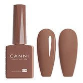 CANNI Brown Gel Nail Polish bottle displays rich color for long-lasting at-home manicures.